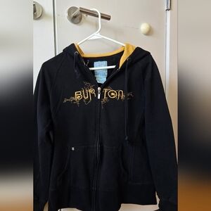 Burton Black Hoodie with Gold Accents